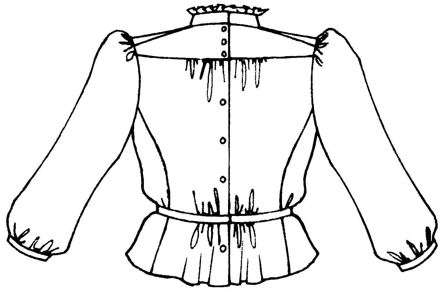 205 Gibson Girl Blouse / Printed Pattern - Image 10