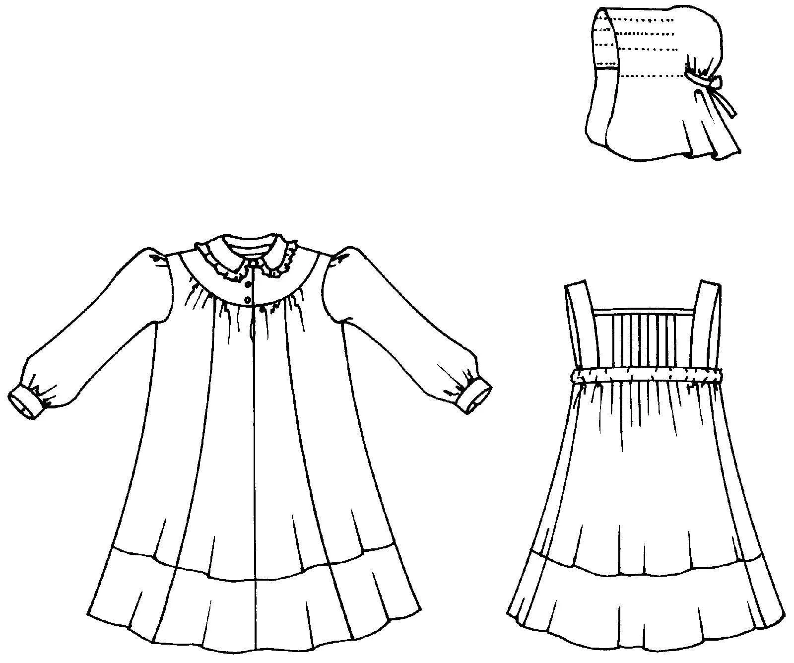213 Child's Prairie Dress & Pinafore / Printed Pattern - Image 13