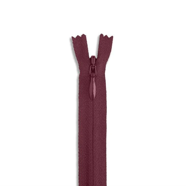 22" #2 Invisible Nylon Zipper / Cranberry (021)