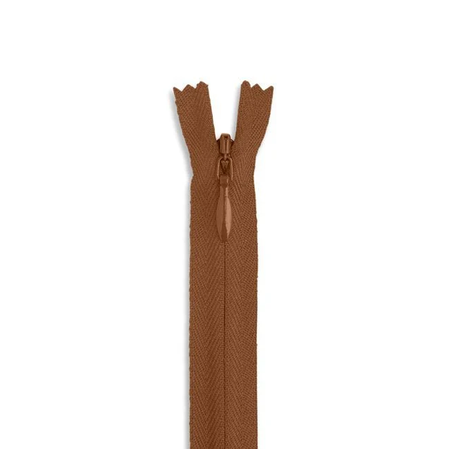 22" #2 Invisible Nylon Zipper / Golden Brown (508)
