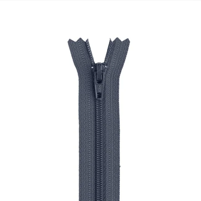 22" #3 Nylon Coil Non-Separating Zipper / Pewter (326)