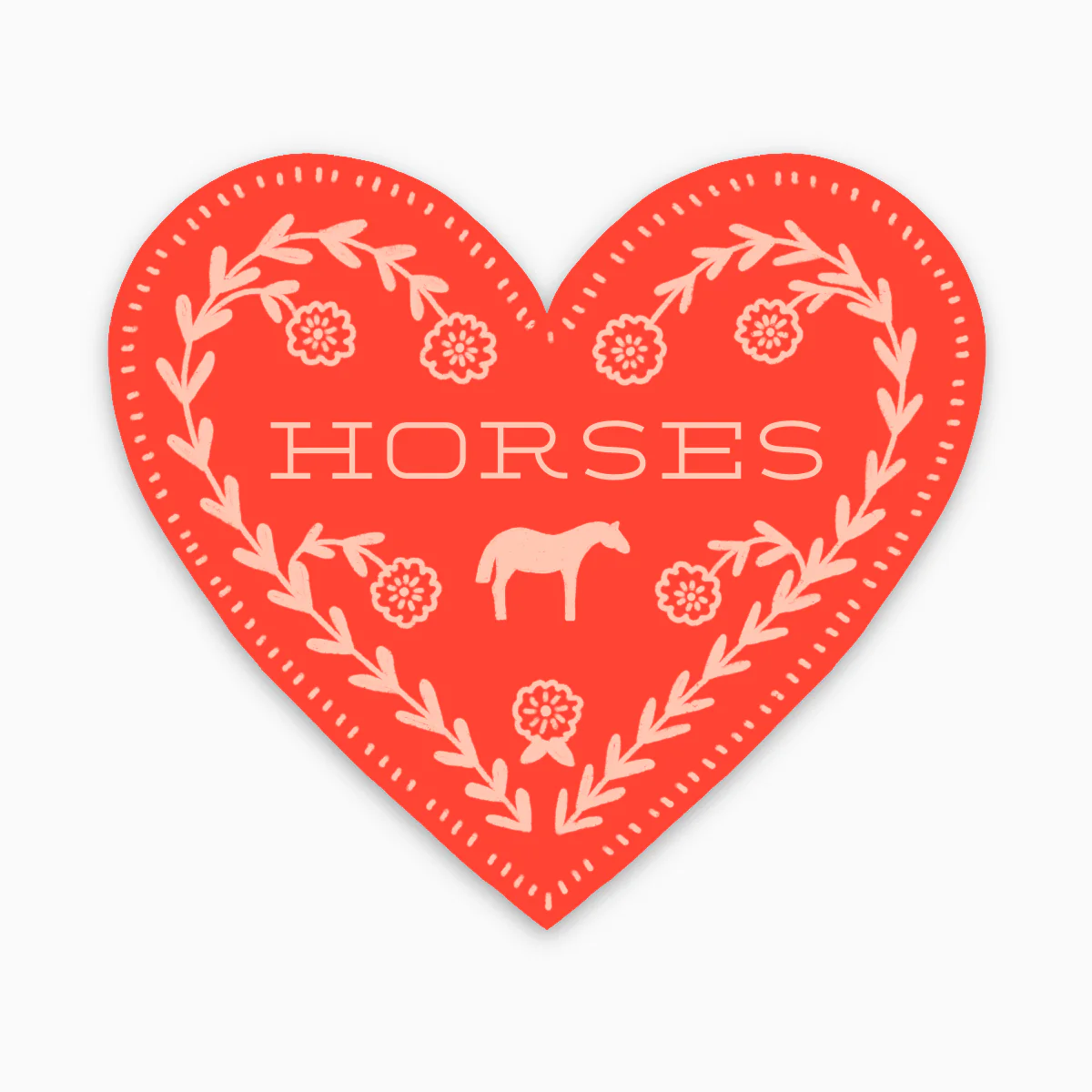 <3 Horses Sticker