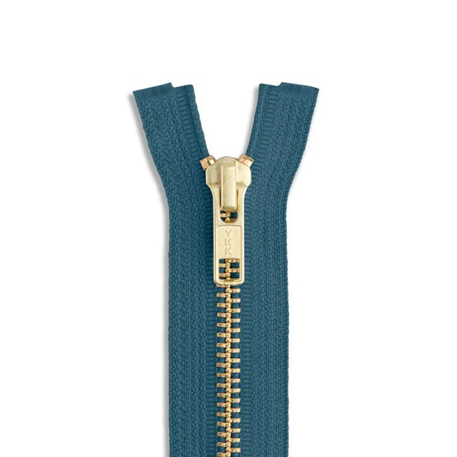 #5 18" Brass Jacket Zipper / Medium Blue (839)
