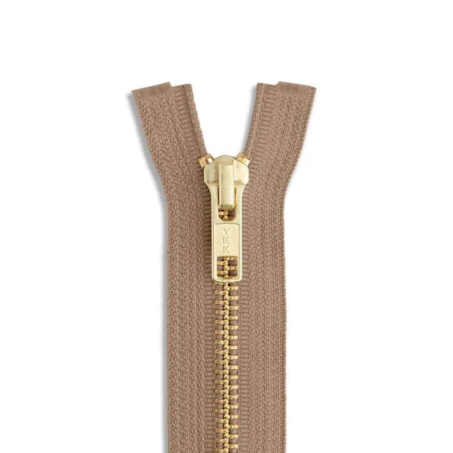 #5 24" Brass Jacket Zipper / Camel (007)
