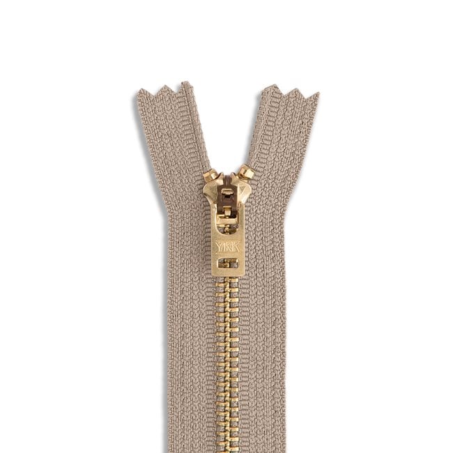 #5 7" Brass Jean Zipper / Khaki (573)