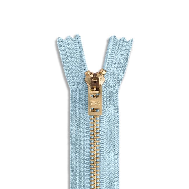 #5 7" Brass Jean Zipper / Light Blue (542)
