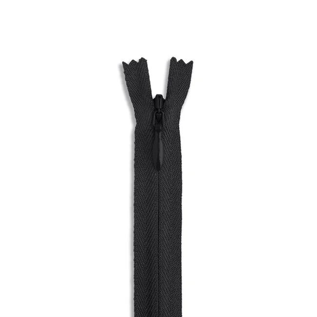 7" #2 Invisible Nylon Zipper / Black (580)