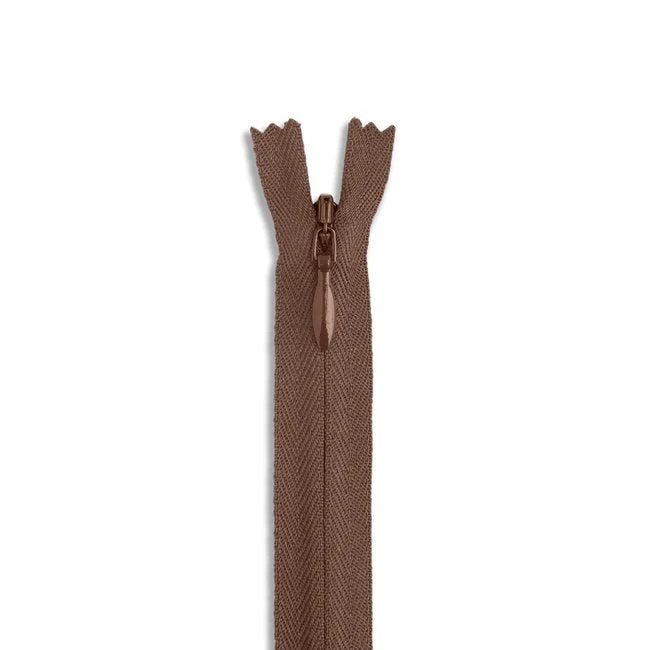 7" #2 Invisible Nylon Zipper / Chocolate (568)