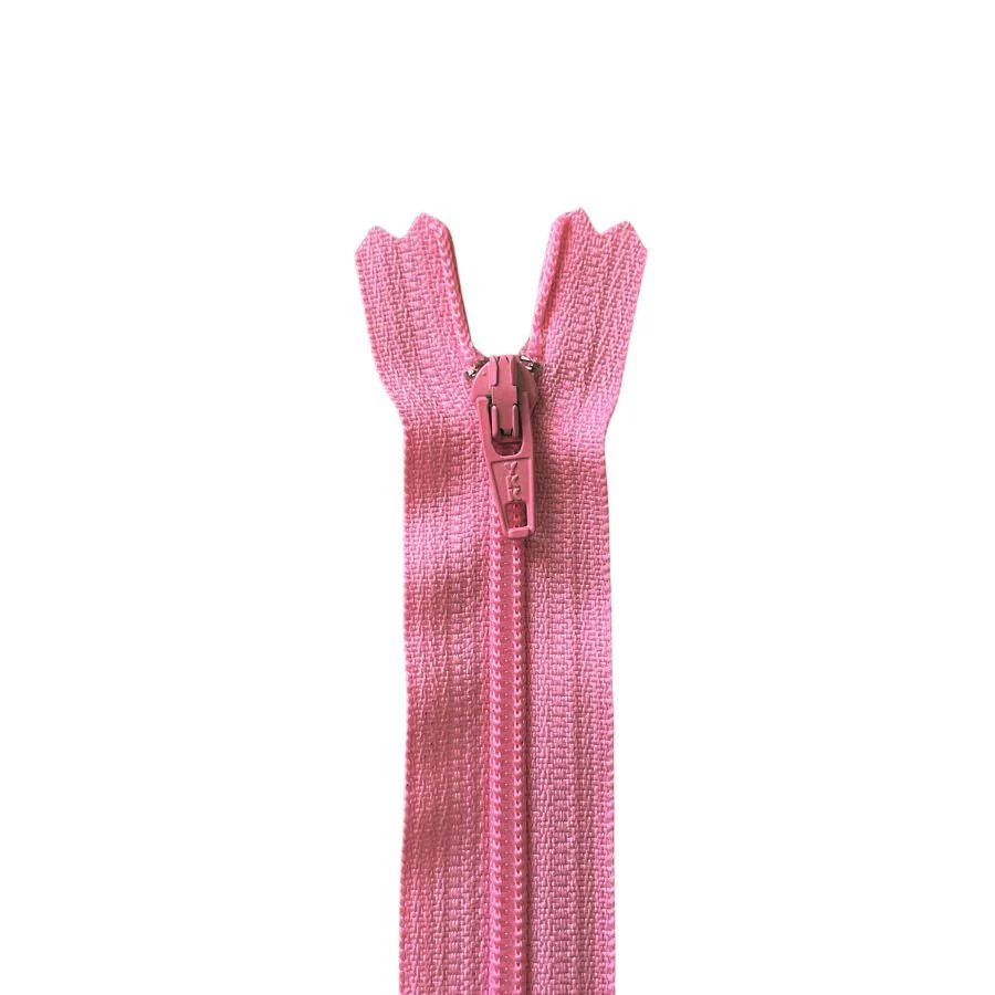 7" #3 Nylon Coil Non-Separating Zipper / Medium Pink (513)