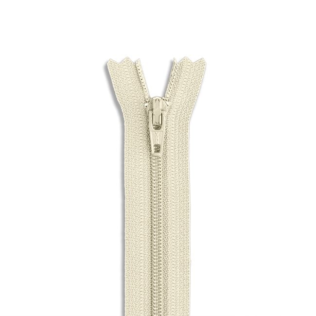7" #3 Nylon Coil Non-Separating Zipper / Natural (801)