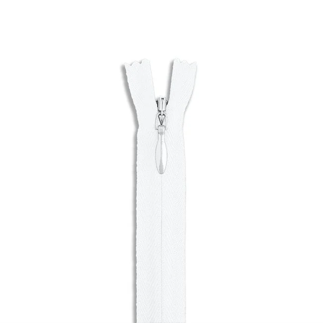 9" #2 Invisible Nylon Zipper / White (501)