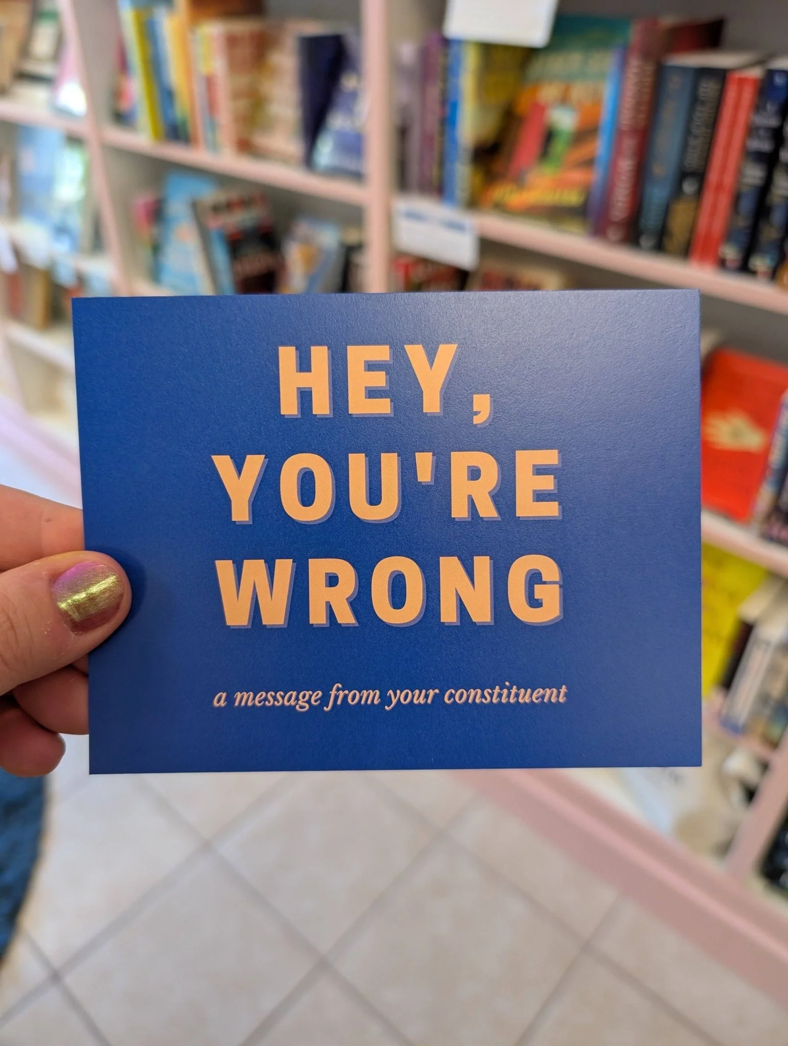 "A Message From Your Constituent" Postcard / Hey, You're Wrong