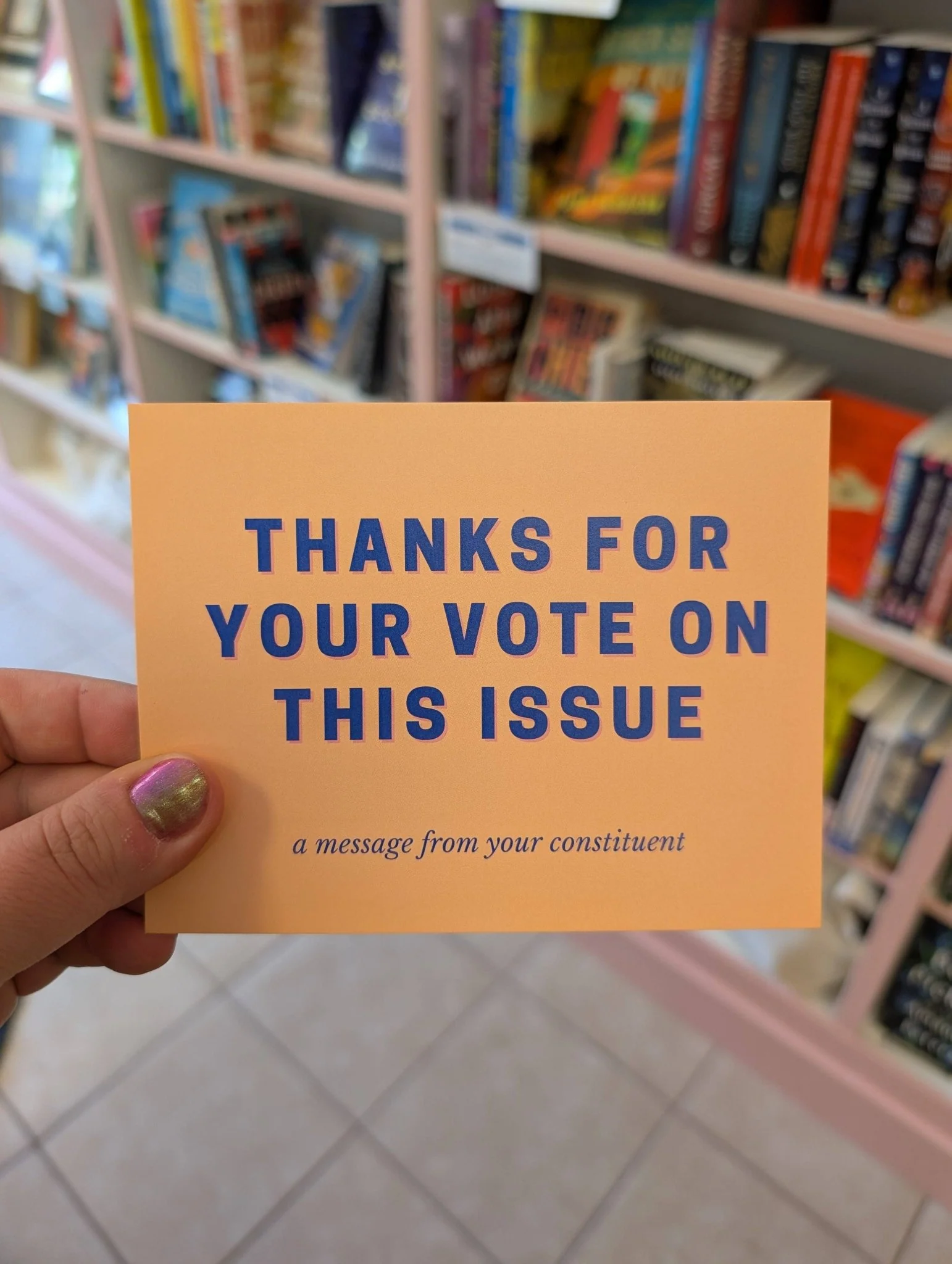 "A Message From Your Constituent" Postcard / Thanks For Your Vote