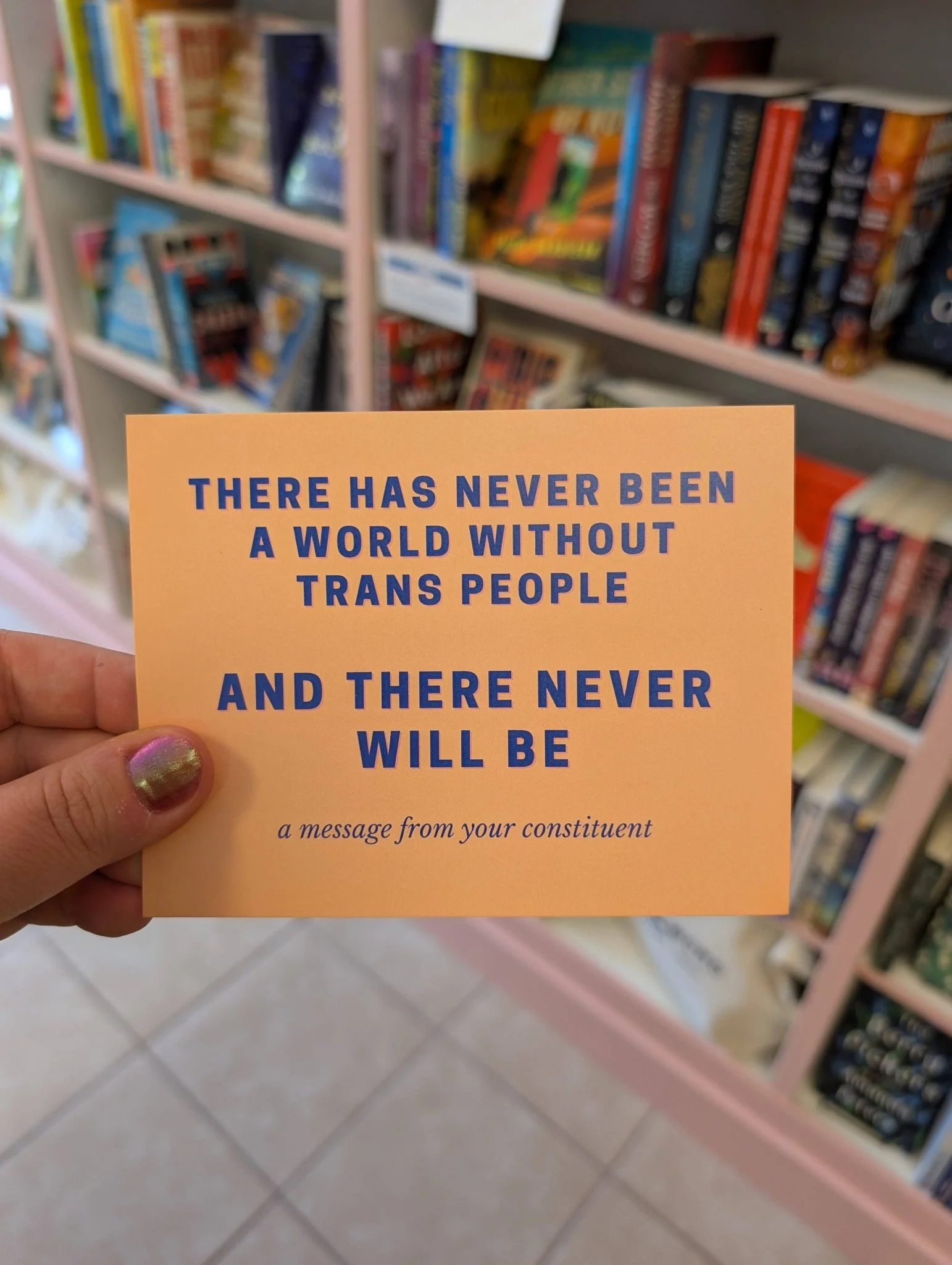 "A Message From Your Constituent" Postcard / Trans People