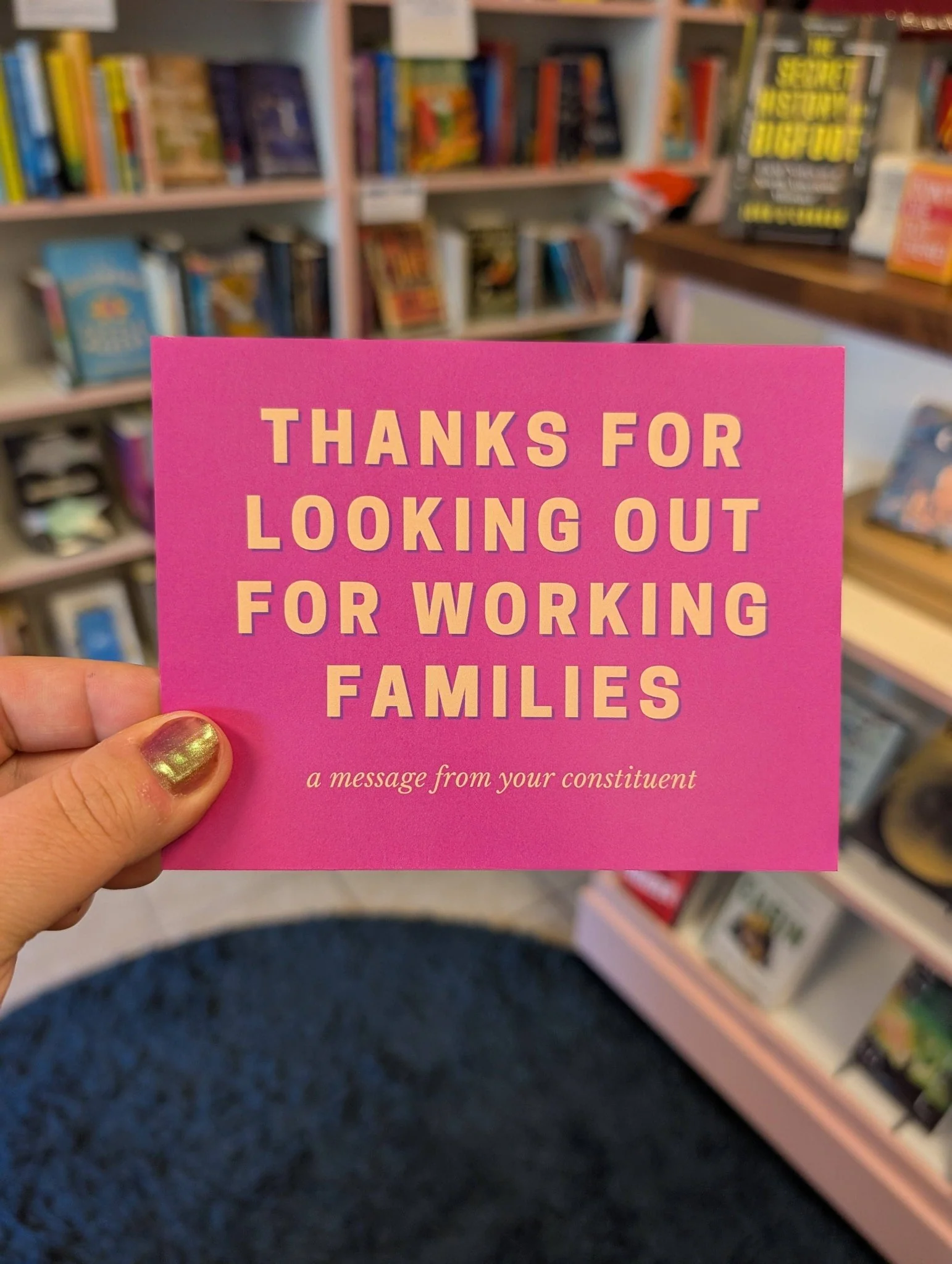 "A Message From Your Constituent" Postcard / Working Families