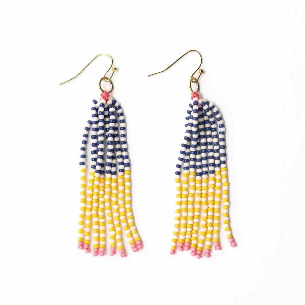 Abbey Tassel Earring / Yellow and Ivory