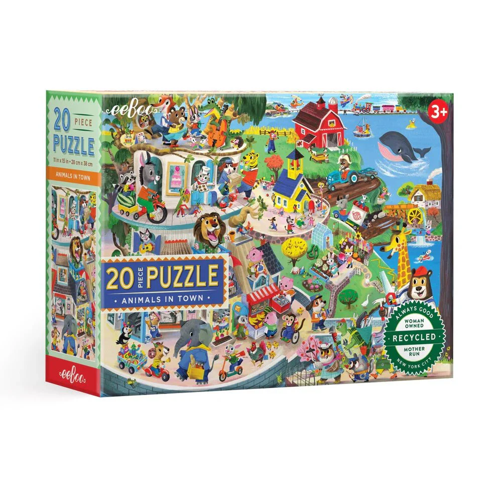 Animals in Town 20 Piece Puzzle