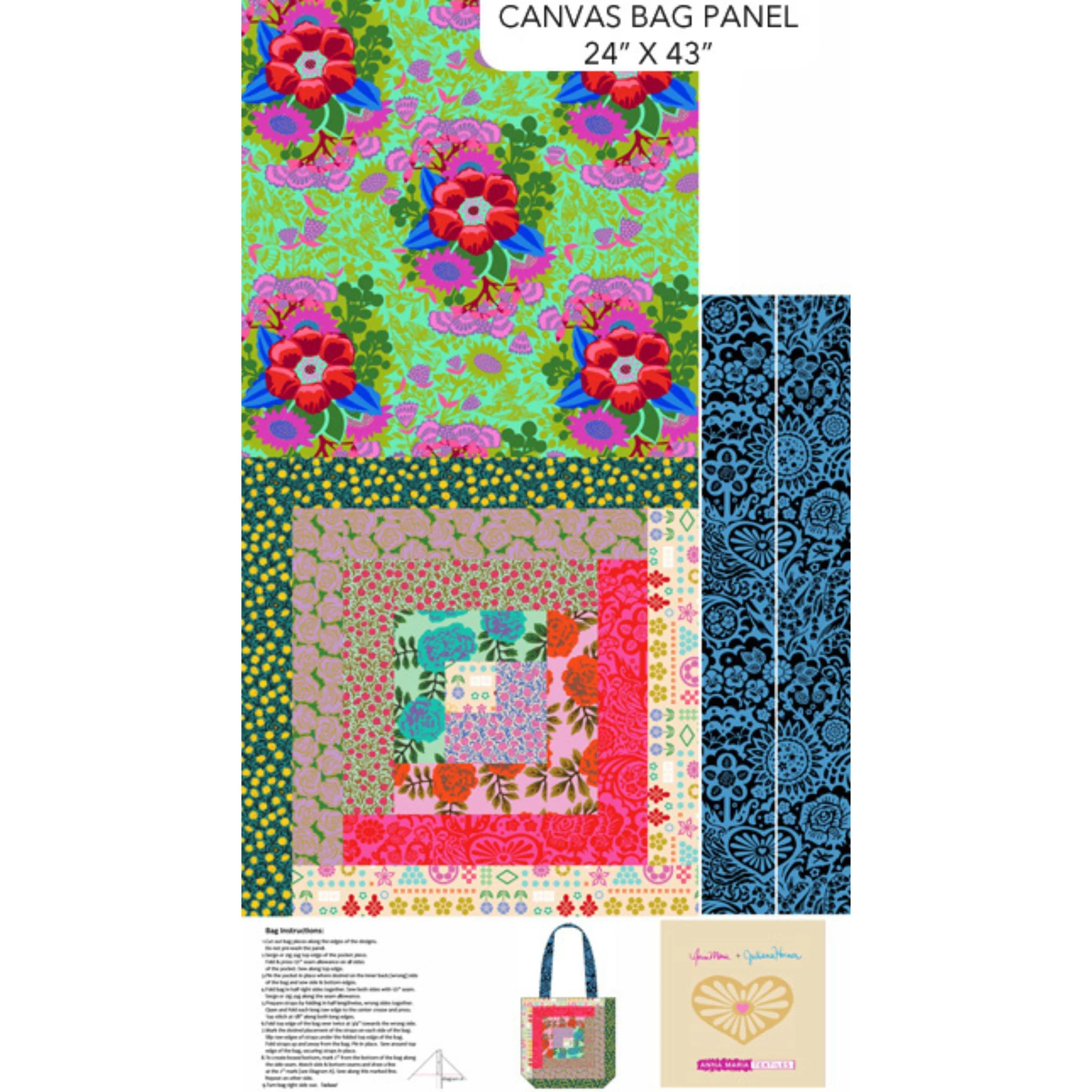Anna Maria Canvas Tote Panel
