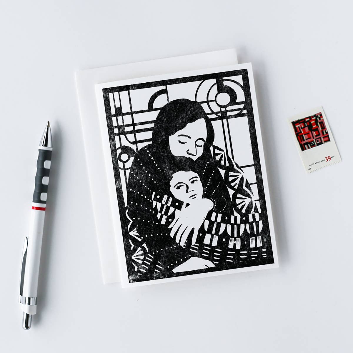 Art Deco Mother and Child Card - Image 2