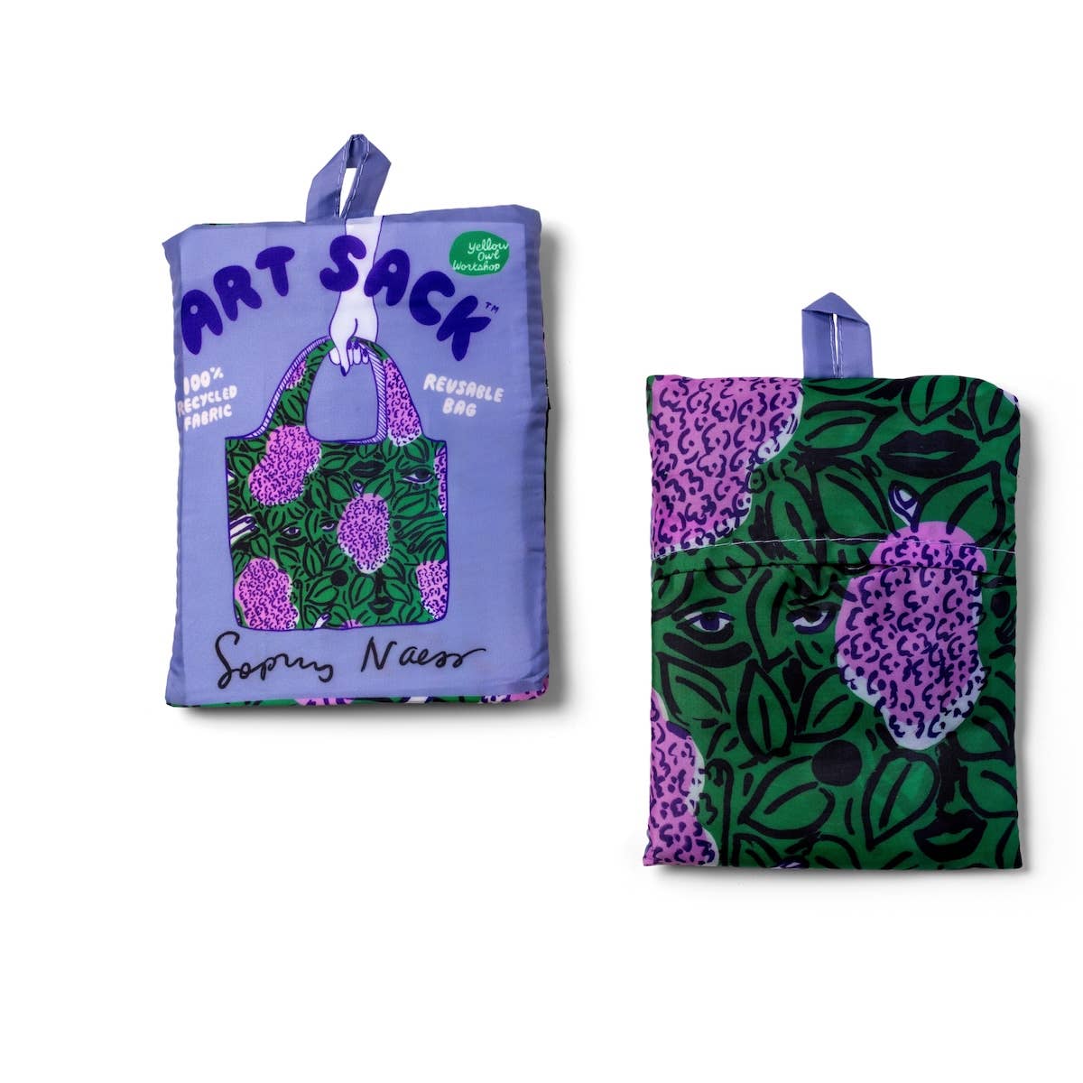 Art Sack Reusable Shopping Bag / Sophy Naess Lilacs - Image 2