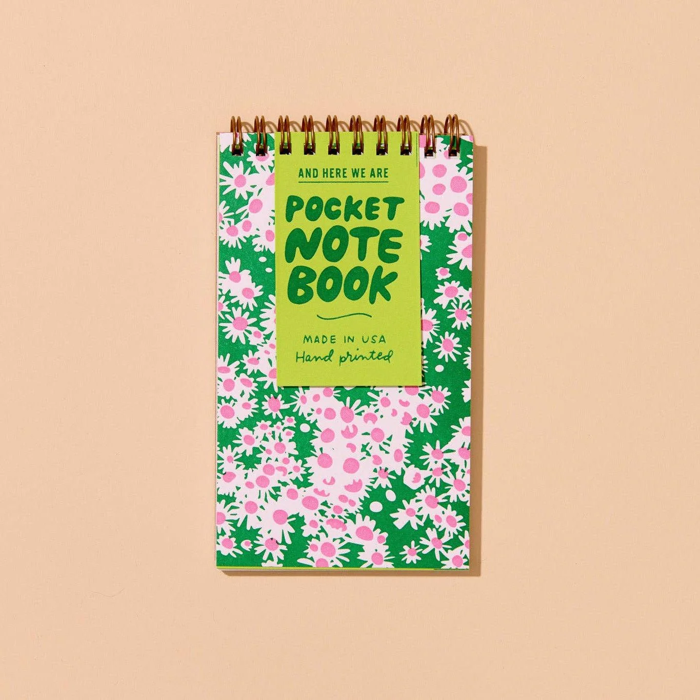 Aster Wildflower Letterpress Pocket-size Spiral Notebook