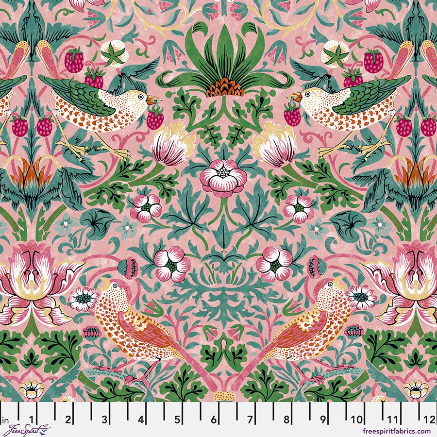 Bedford Park Cotton Lawn / Strawberry Thief / Blush