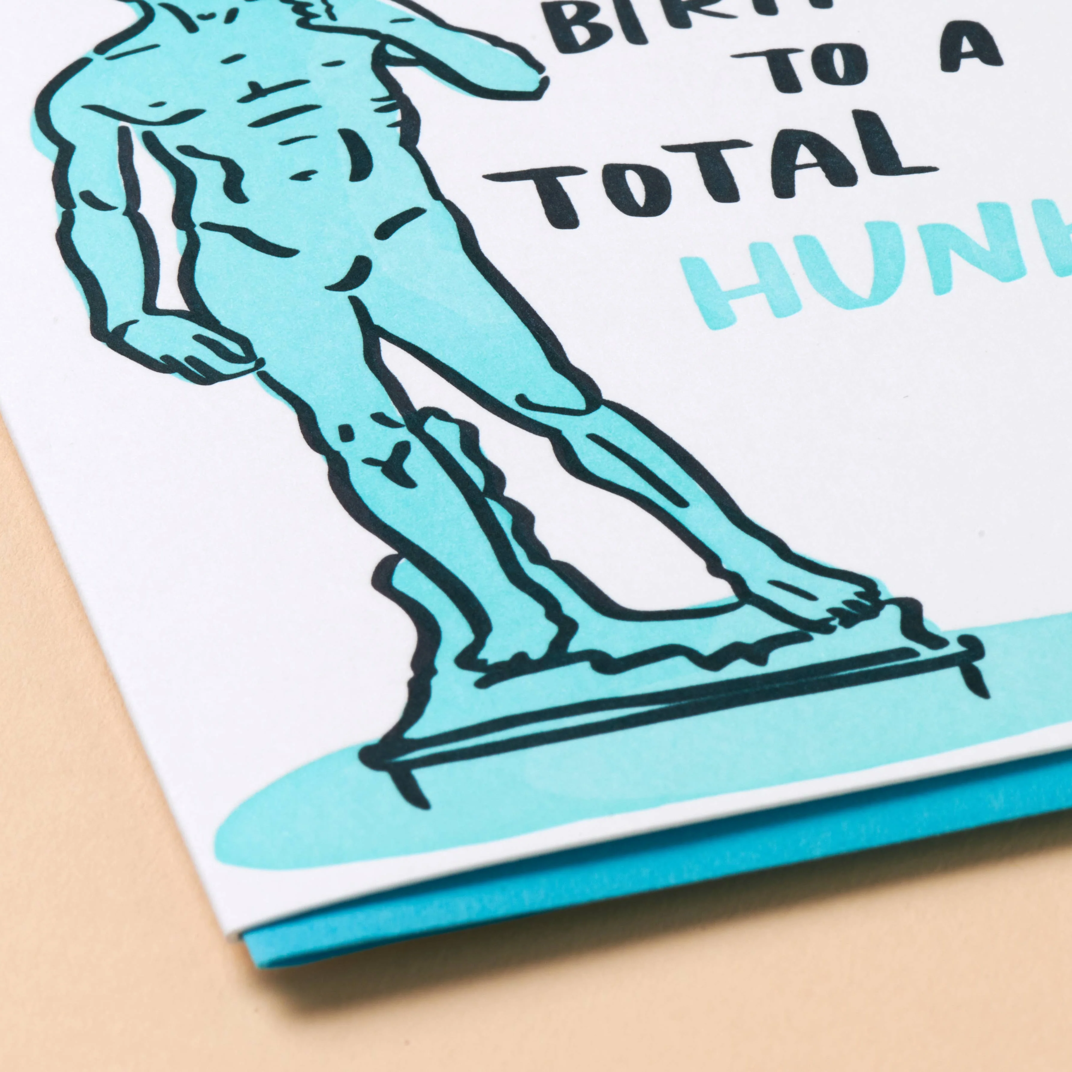 Birthday Hunk Letterpress Greeting Card - Image 2