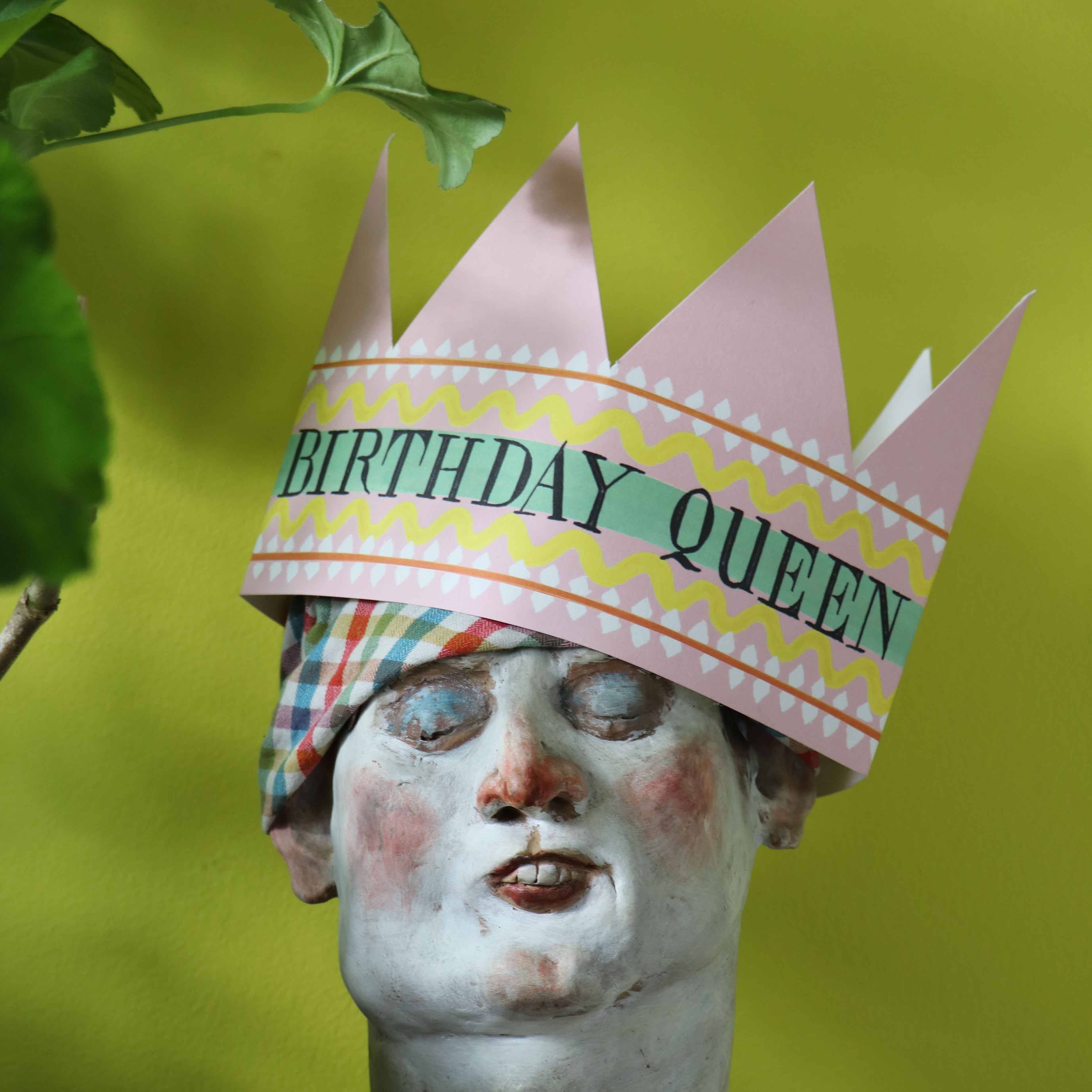 Birthday Queen Party Hat Card - Image 5