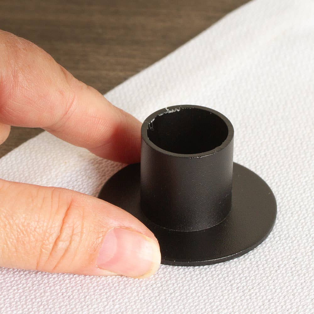 Black Metal Taper Candle Holder - Image 4