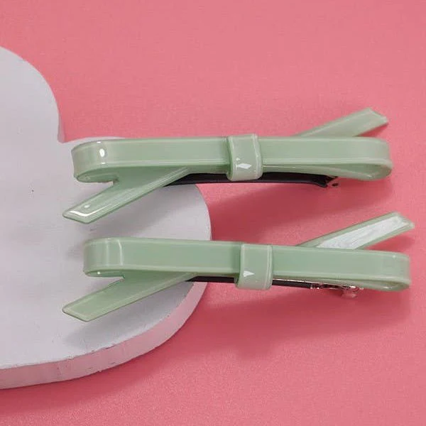 Bow Hair Clip / Mint