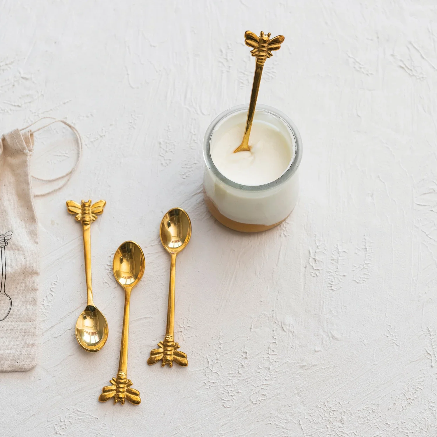 Brass Spoon with Bees