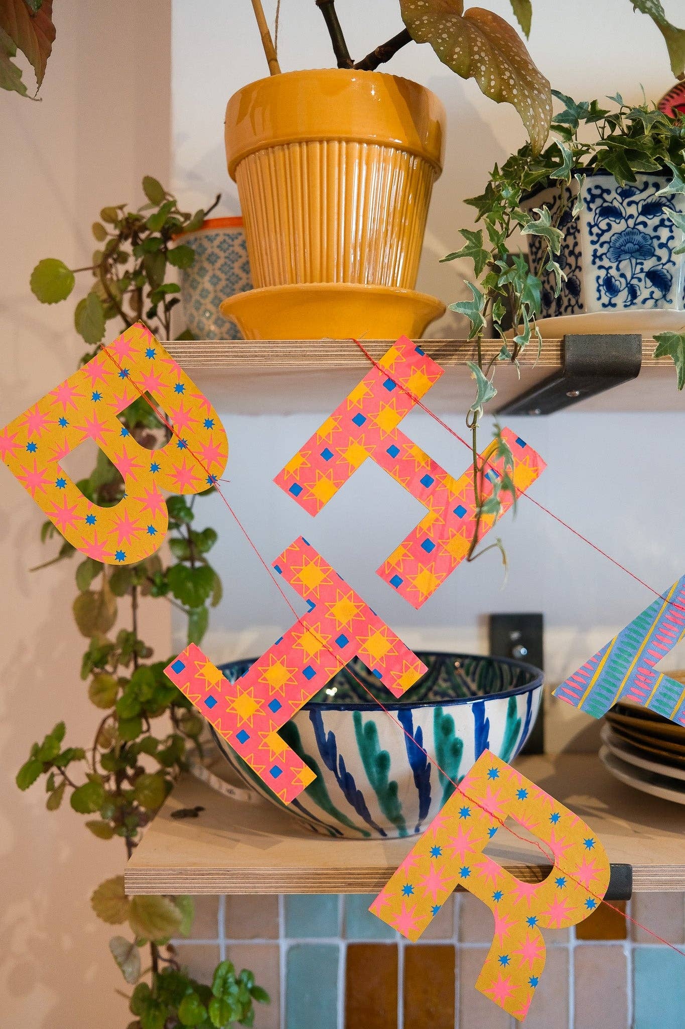 Happy Birthday Sewn Garland - Image 3