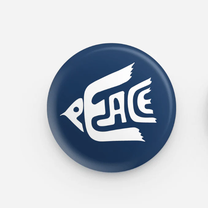 Pinback Button / Peace (Dove)