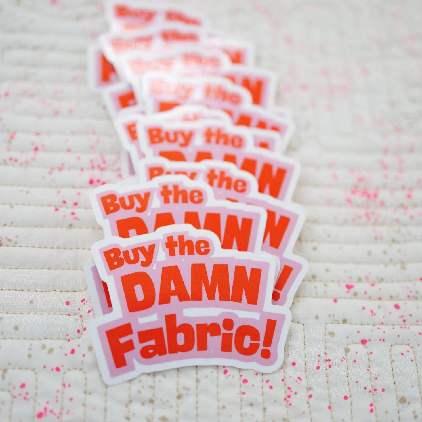 Buy the Damn Fabric Sticker - Image 2