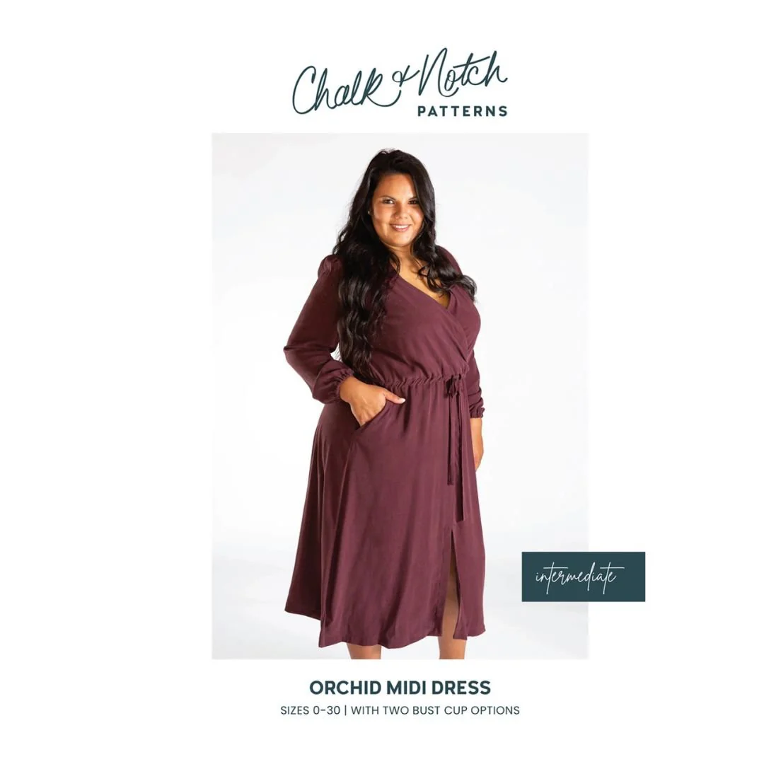 Orchid Midi Dress / Printed Pattern