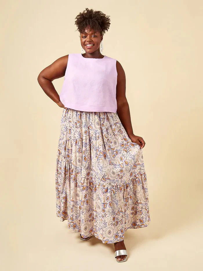 Azure Dress, Top, and Skirt / Printed Pattern - Image 5