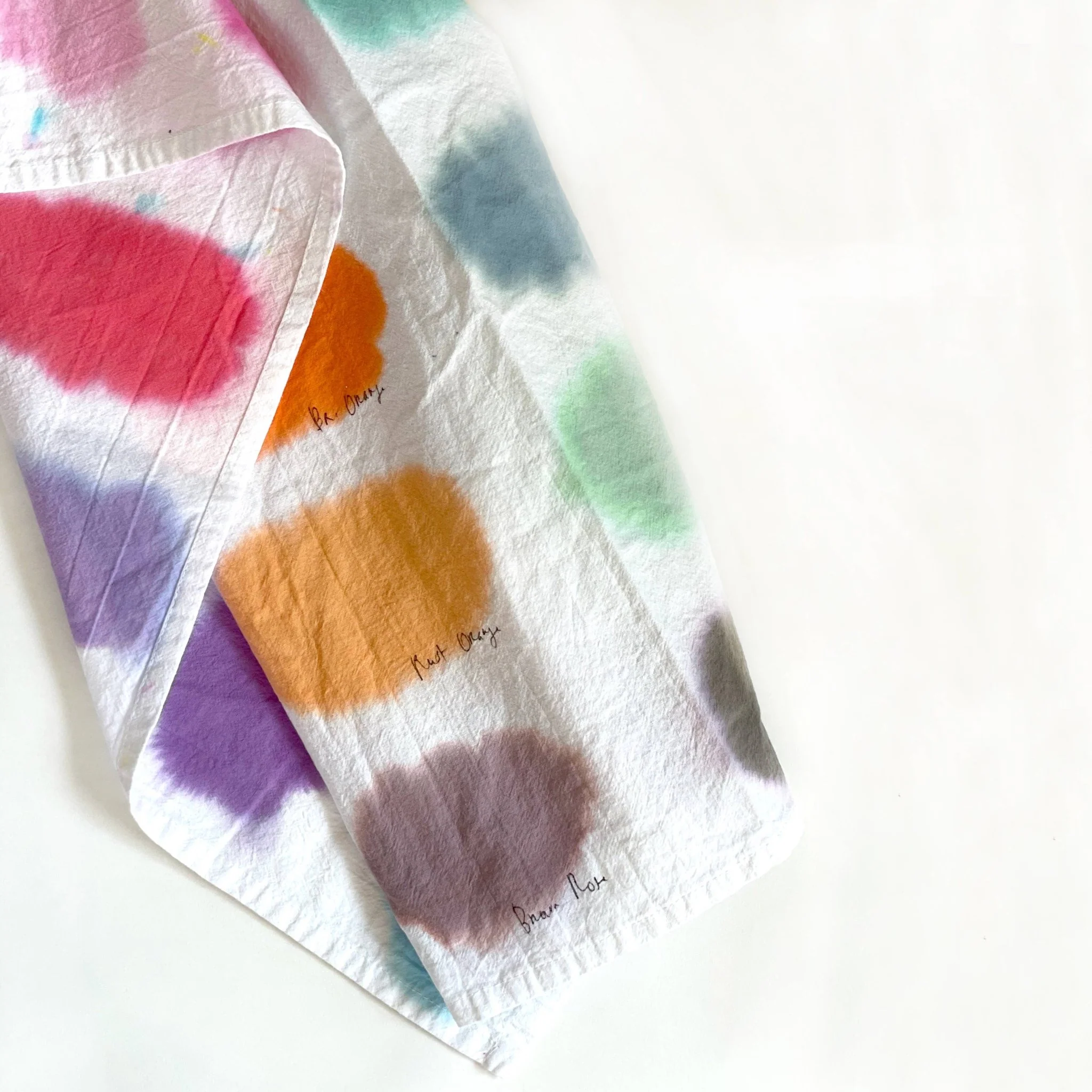 Color Study Hand-painted Tea Towel - Image 4