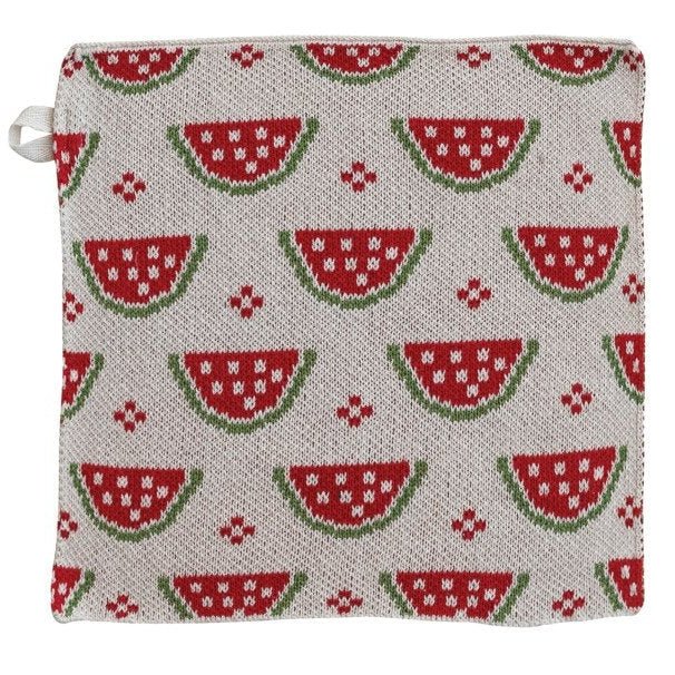Fruity Knit Dish Cloth / Watermelon