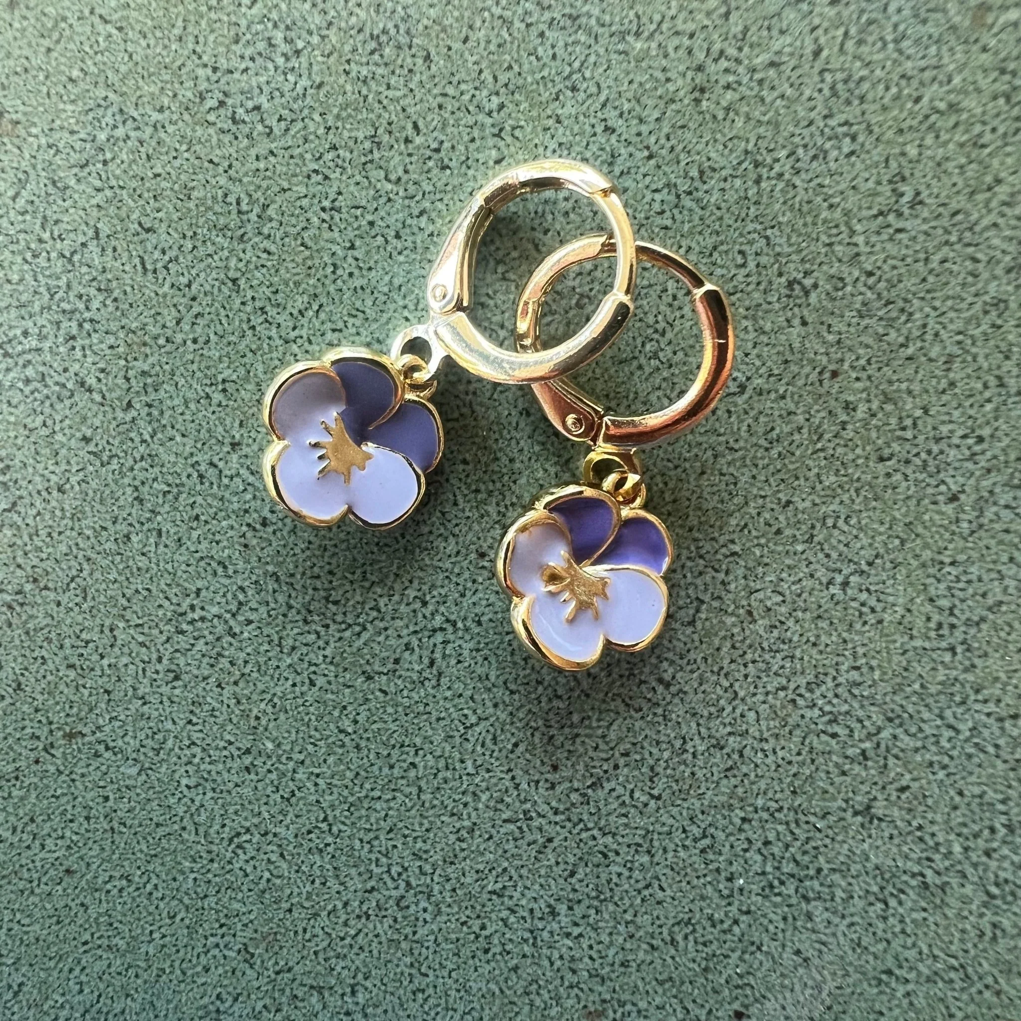 Harmony Pansy Earrings - Image 2