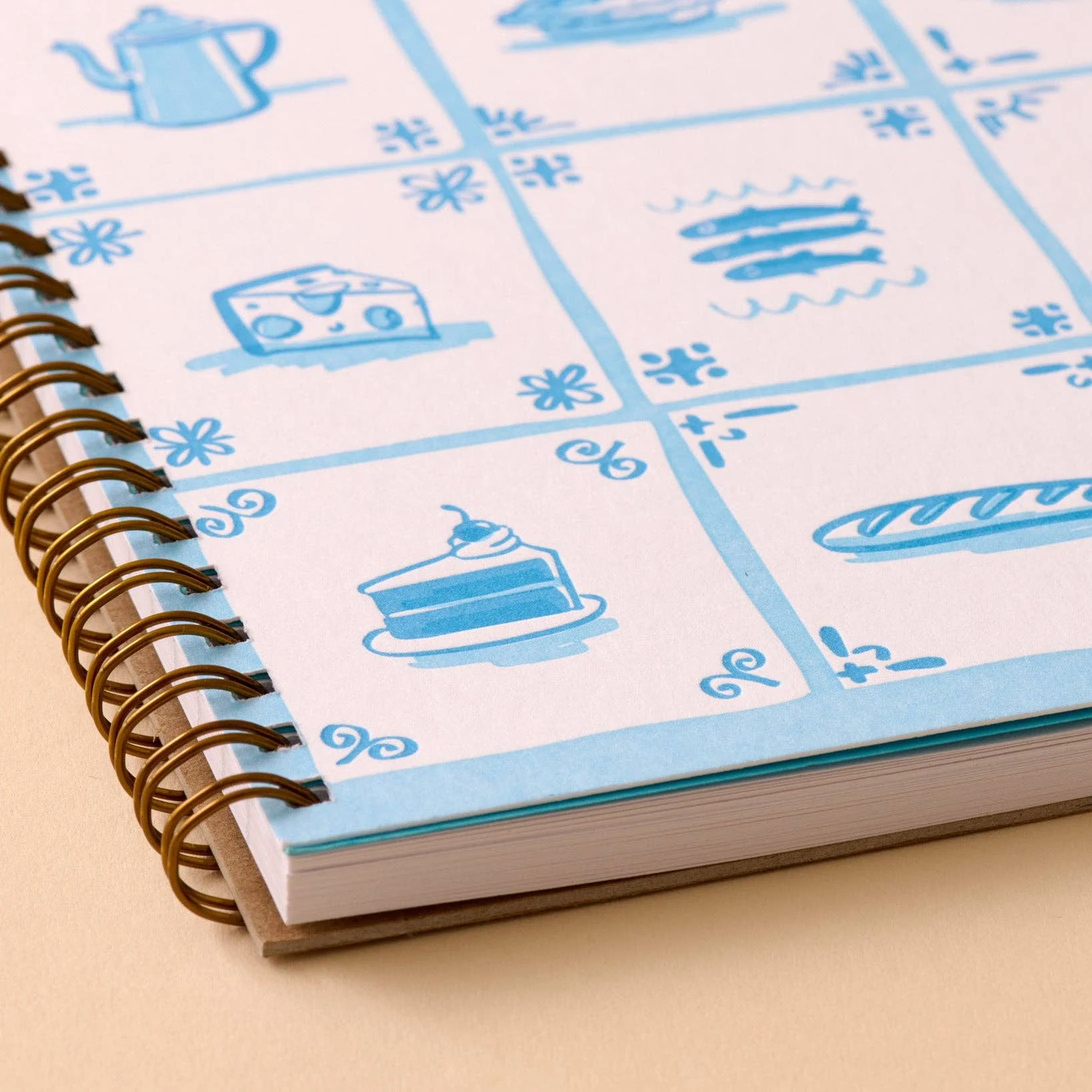 Delft Tile Letterpress A5 Spiral Notebook - Image 2