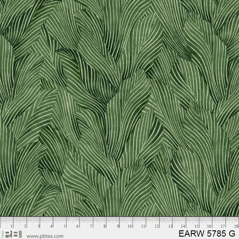 Earth Tone 108" / Tonal Leaves / Green