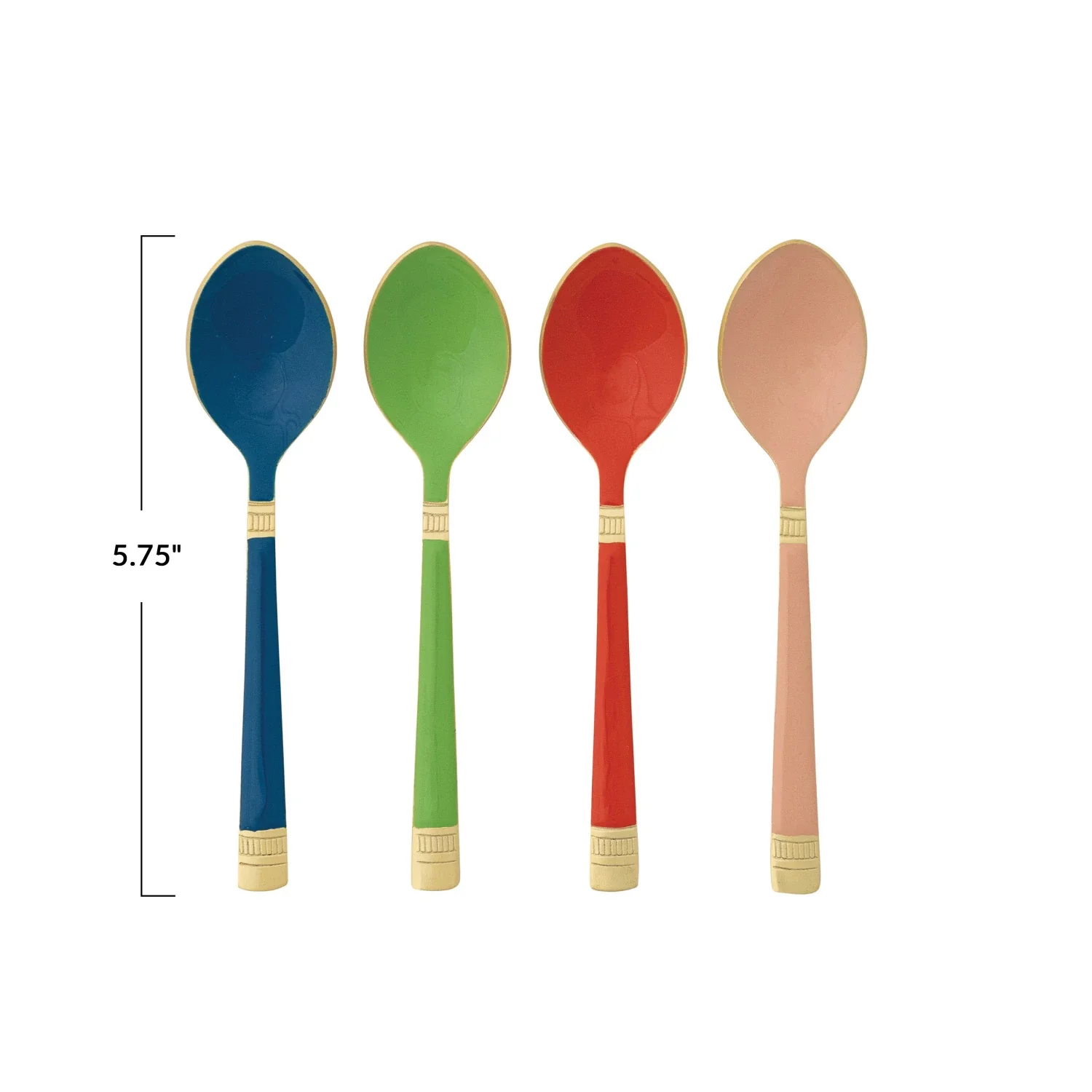 Enameled Spoon with Gold / Pink - Image 3