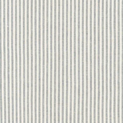 Essex Yarn Dyed Linen/Cotton Stripe / Steel