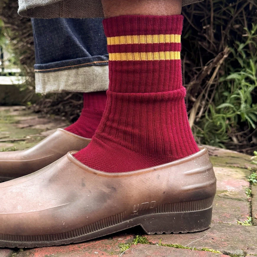 Extended Boyfriend Socks / Cardinal