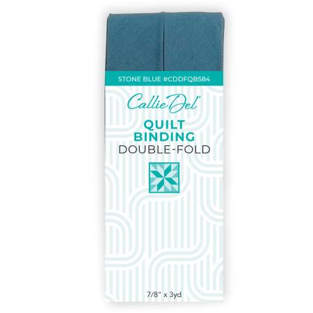 Extra Wide Double Fold Bias Tape / Callie Del / 584 Stone Blue