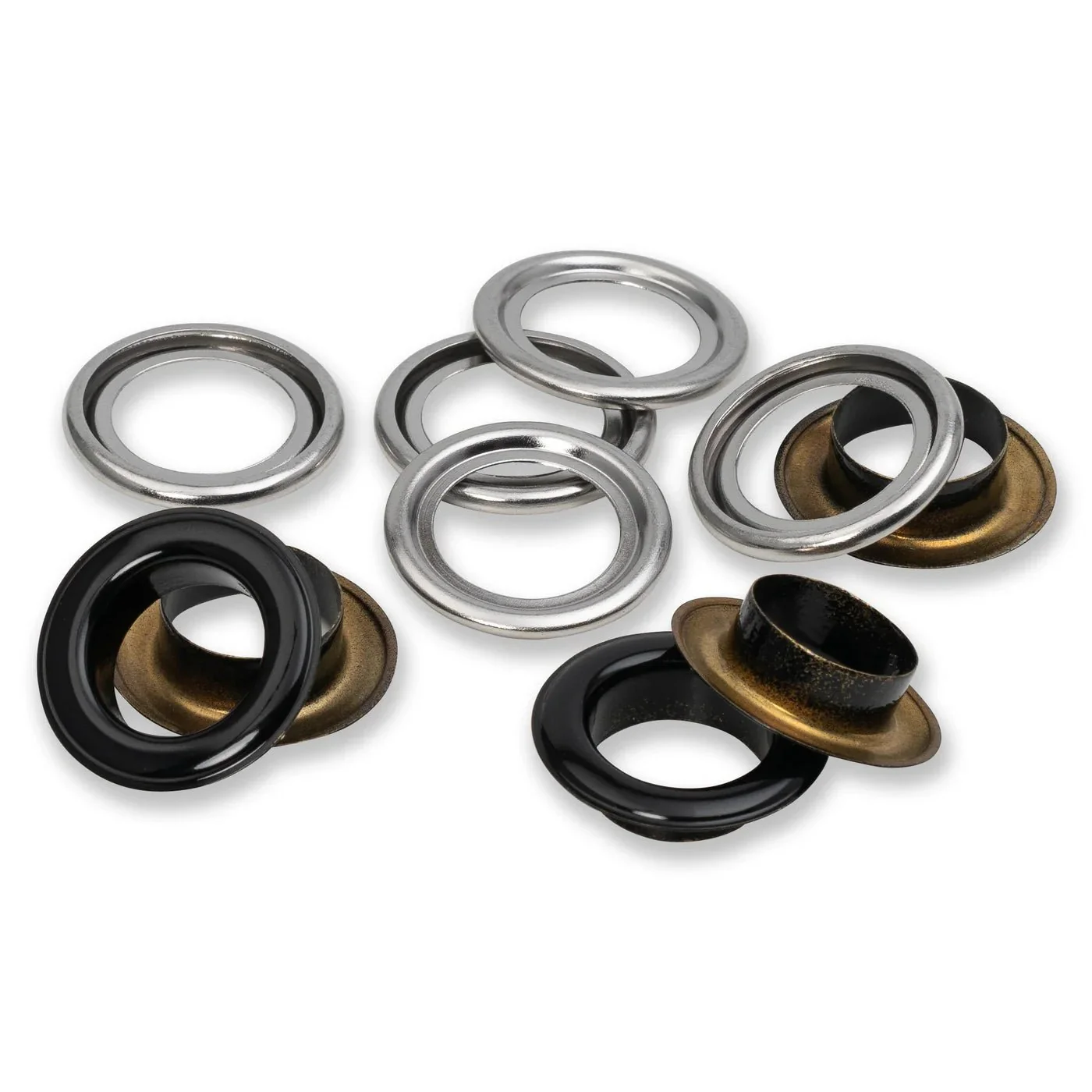Eyelets with Washers 14 mm 15pc / Black