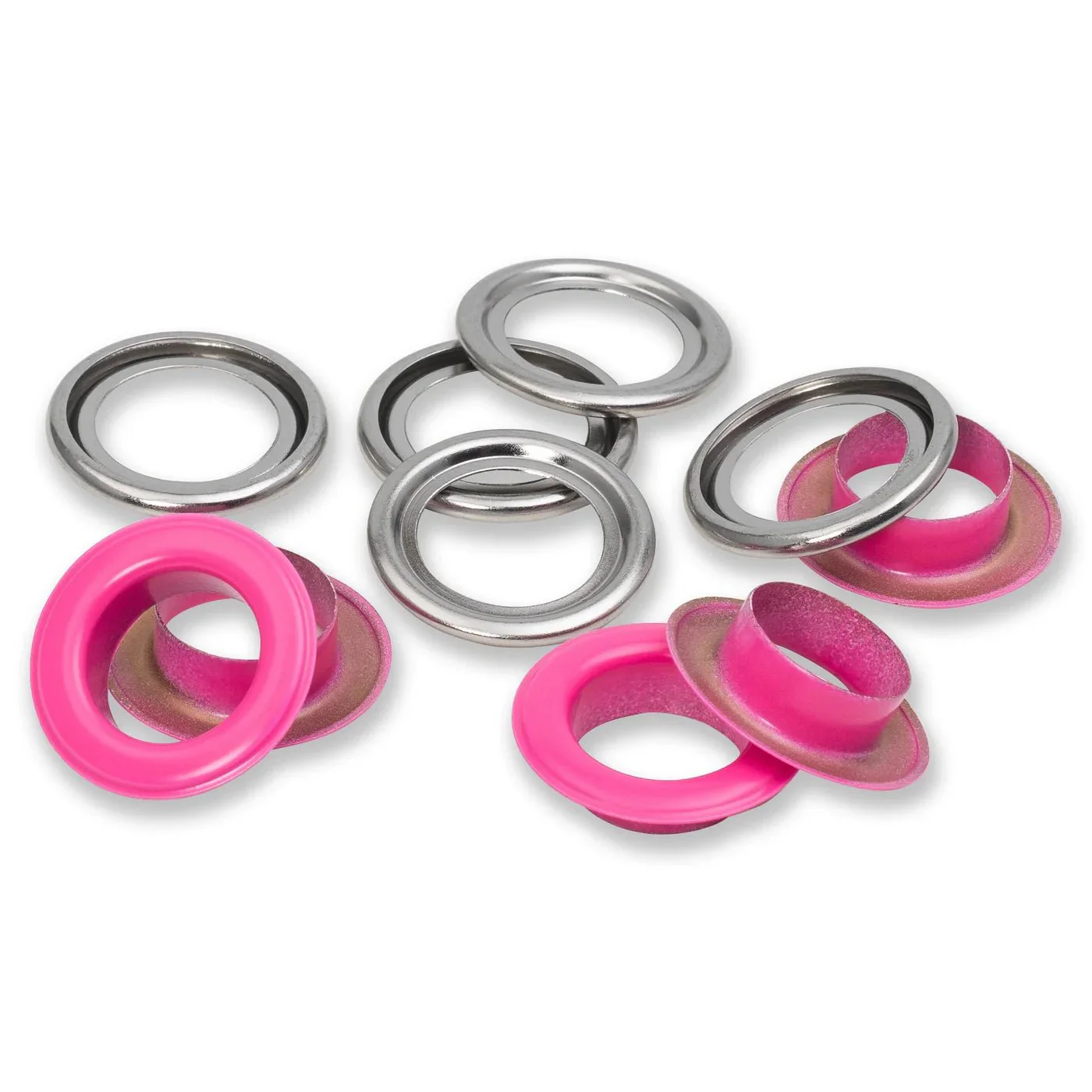 Eyelets with Washers 14 mm 15pc / Pink