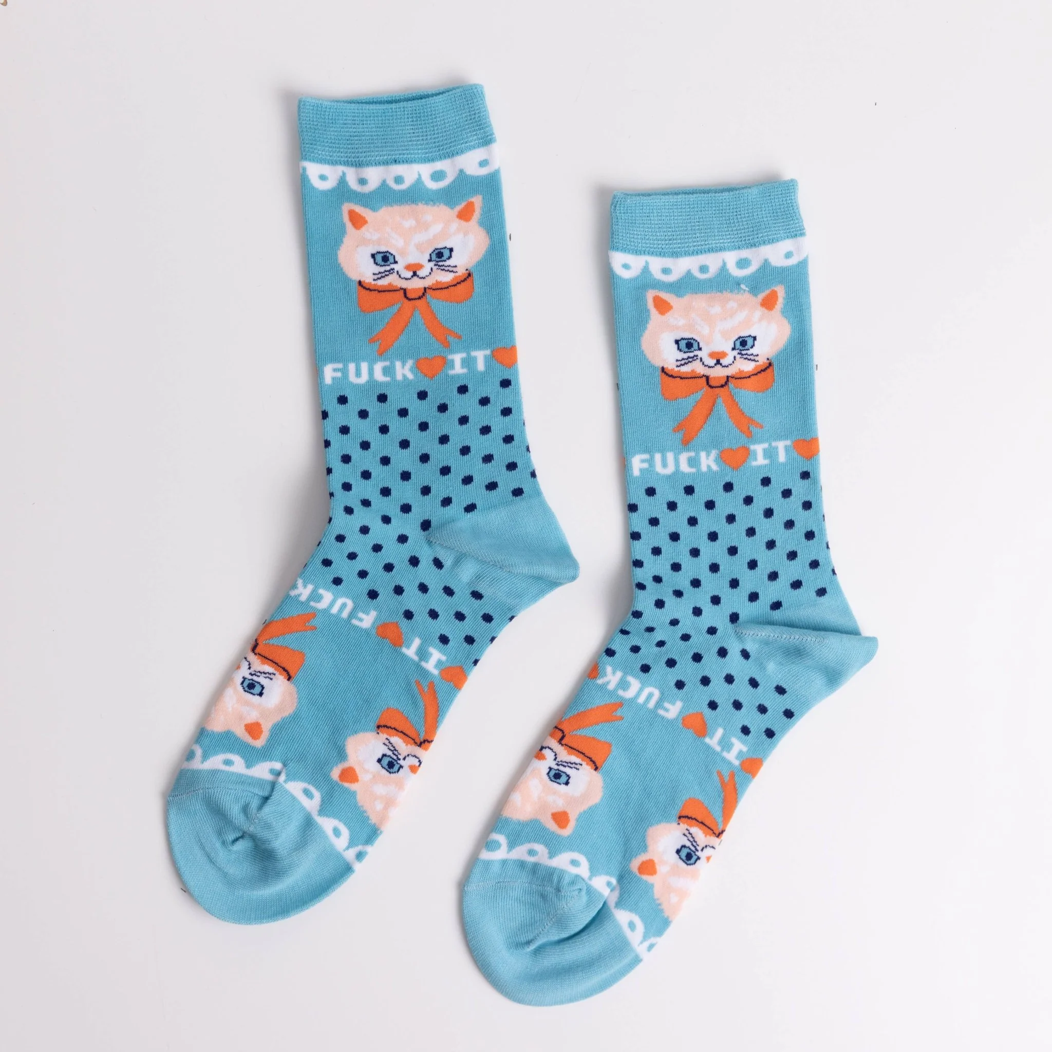 F*ck it Kitty Small Crew Socks