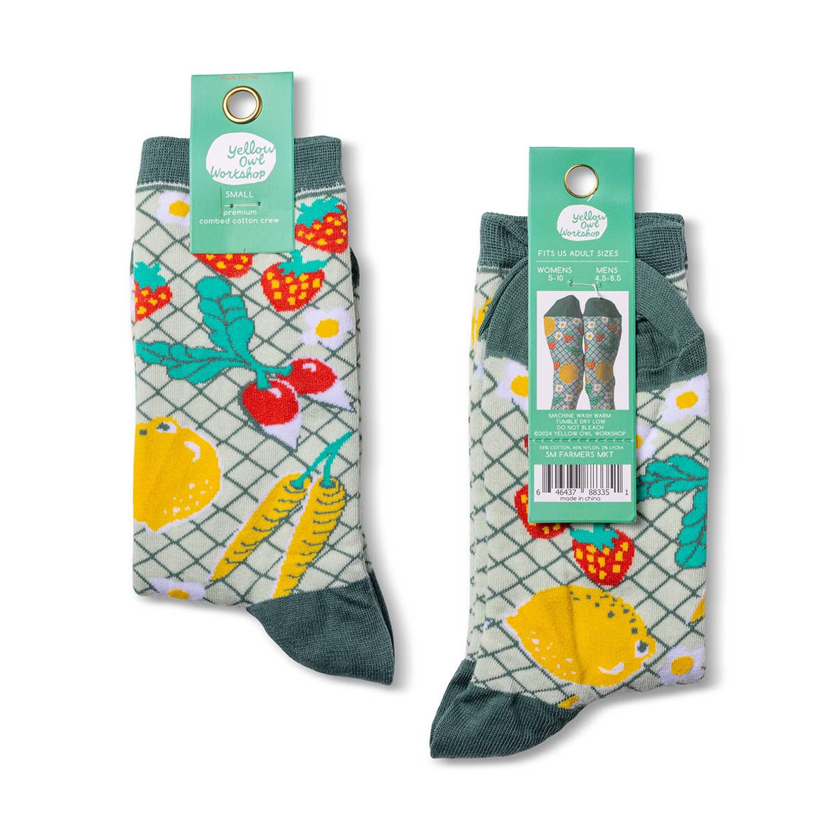 Farmer's Market Small Crew Socks - Image 2