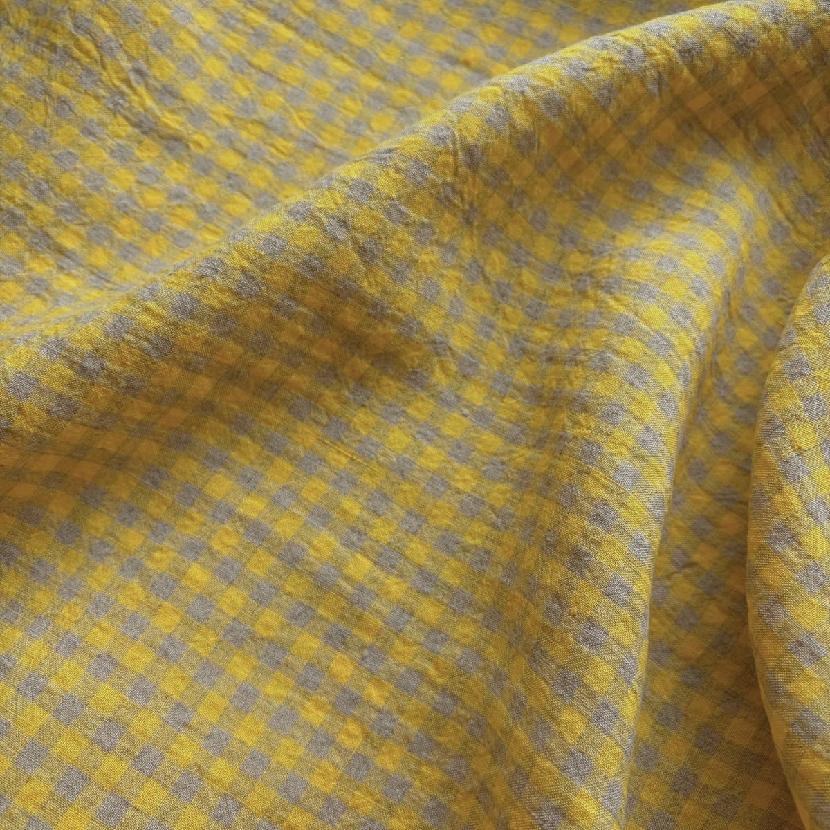 Farmhouse Check Linen / Dandelion